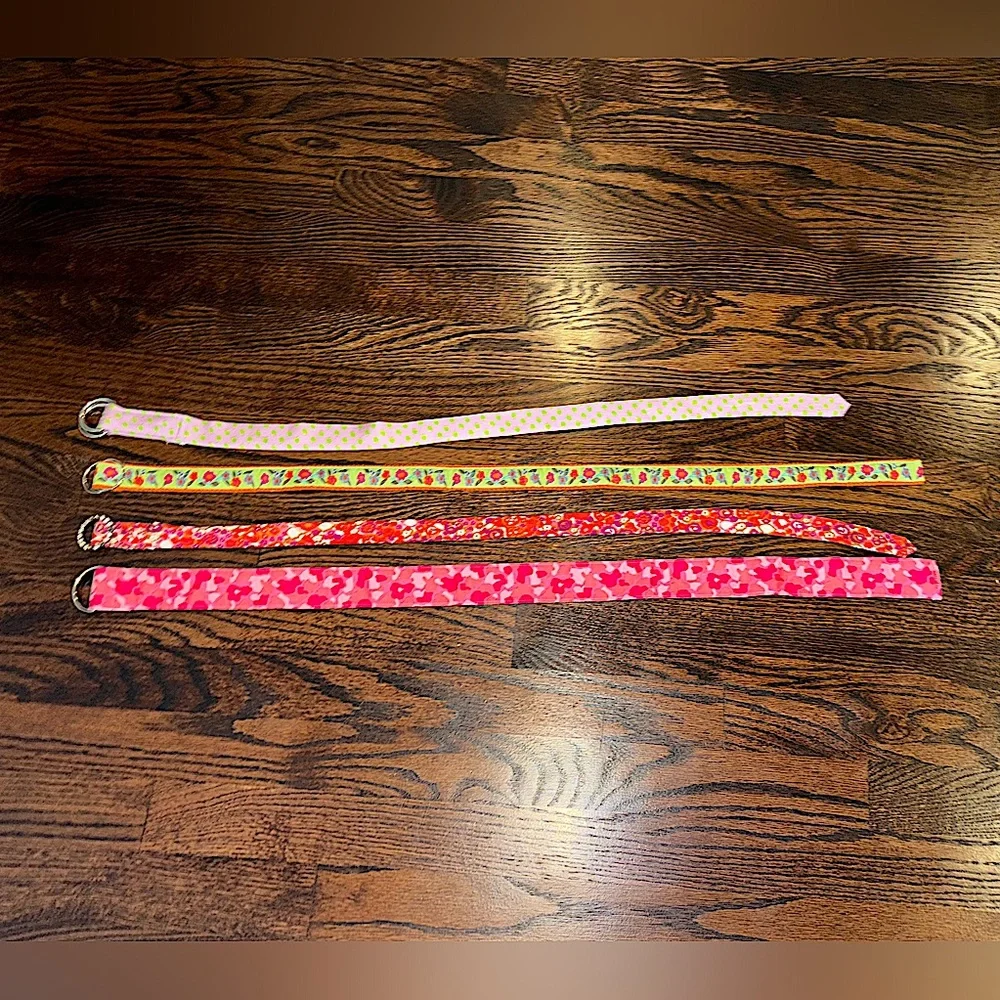 Set of 4 girls belts size small/medium